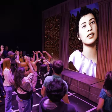 Image of the Xanadu Shrine and participants using it.